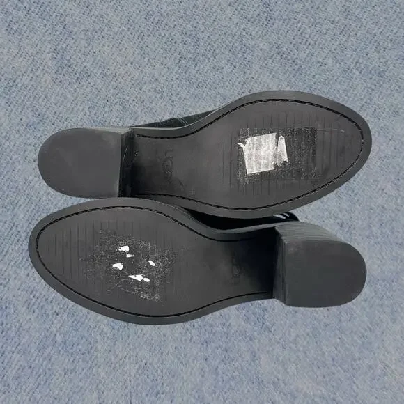 UGG Women's Fraise Whipstitch Suede Ankle Boots in Black, Size 6.5 - Picture 5 of 6